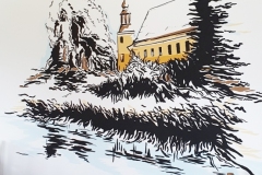 Malba na stěnu v restauraci zámek od Dave Art