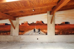 Malba na zdi na terase restaurace od Dave Art