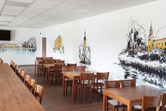 Malba na zdi v pohostinství pamětihodnosti od Dave Art