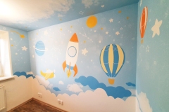 Malba balonů na zeď v dětském pokoji od Dave Art