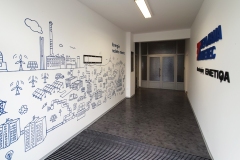 Malba na zeď vstupní haly od Dave Art
