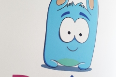Logo miniškolky na stěně od Dave Art