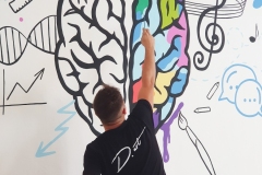 Malba na zeď s motivem mozku - Dave Art