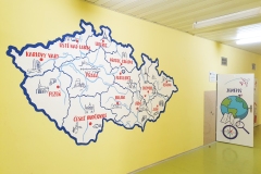 Malba na zeď mapa ČR - Dave Art