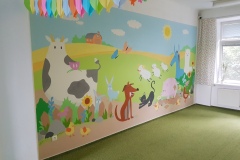 Malba na zeď ve školce farma - Dave Art
