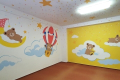 Malba na zeď ve spací místnosti ve školce - Dave Art